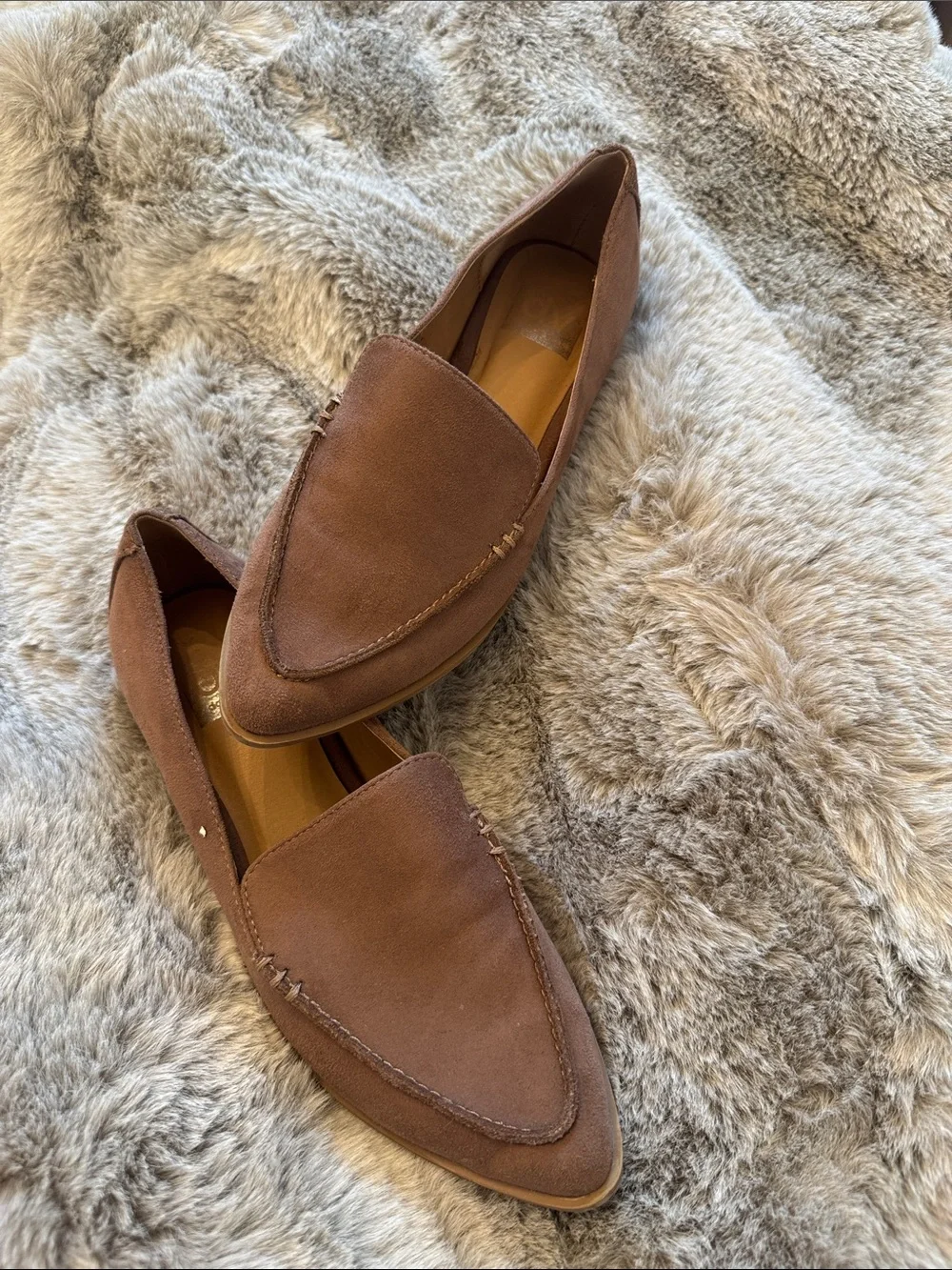 Dolce Vita Women's Pointed Loafers in Cognac Brown